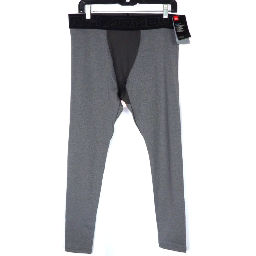 NEW! Under Armour Cold Gear Gray Pull On Compression Legging Pants Men's XL NWT!